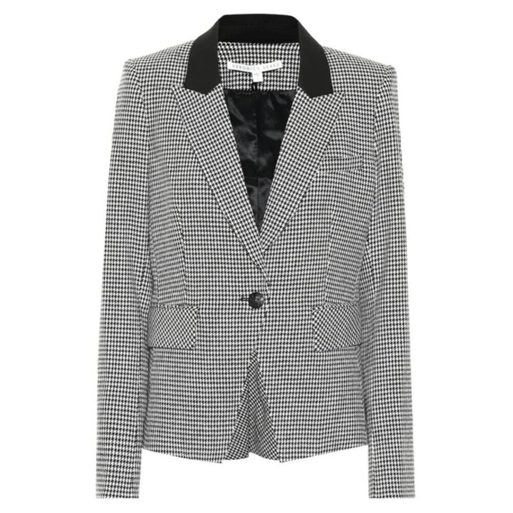 Veronica Beard Airlie Houndstooth Dickey Blazer Jacket Size 2